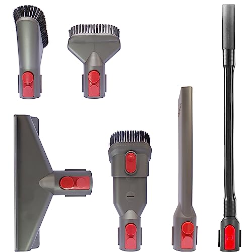 Flexible Crevice Tool and Vacuum Attachments for Dyson V7 V8 V10 V11 V15 Perfect for Dryer Vent, Car Detailing and Corners Cleaning - Household Cleaning Kit (Attachment and Flexible Crevice Tool)