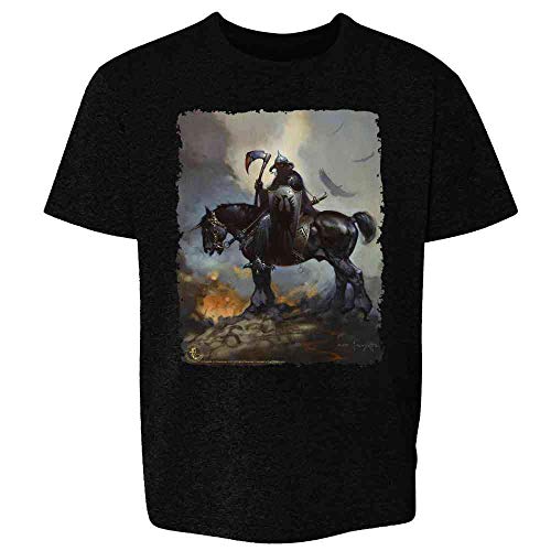 Pop Threads Death Dealer by Frank Frazetta Art Horror Baby Toddler Kids Girl Boy T-Shirt Black 2T