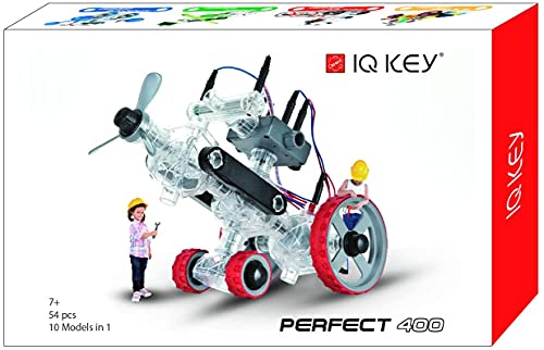 3570-55 - American Scientific IQ Key Perfect 400 Robotic STEM Educational Kit - Creative Construction Engineering Builder Set for Kids - Build up to 10 Models