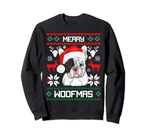 French Bulldog Gift For Merry Christmas Woofmas Frenchie Sweatshirt