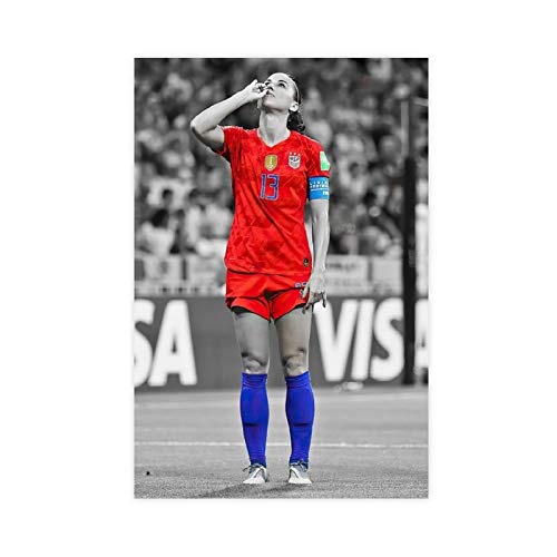 Famous Football Player Alex Morgan High-Definition Decorative Football Poster Print Canvas Poster Bedroom Decor Sports Landscape Office Room Decor Gift (Unframe:12x18inch)