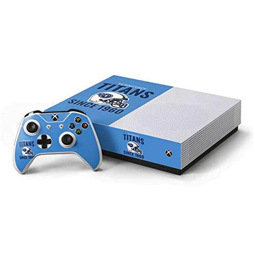 Skinit Decal Gaming Skin Compatible with Xbox One S All-Digital Edition Bundle - Officially Licensed NFL Tennessee Titans Helmet Design
