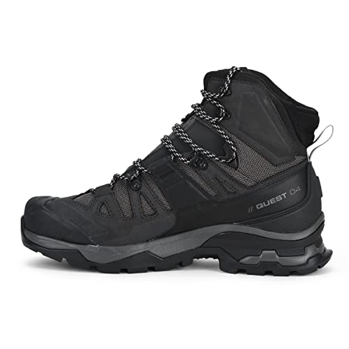 Salomon Quest 4 Gore-TEX Hiking Boots for Men, Magnet/Black/Quarry, 8.5