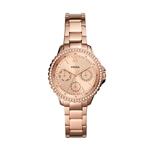 Fossil Women's Izzy Quartz Stainless Steel Multifunction Watch, Color: Rose Gold Glitz (Model: ES4782)