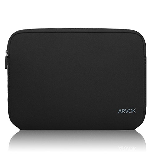 Arvok 17-17.3 Inch Laptop Sleeve Multi-Color & Size Choices Case/Water-Resistant Neoprene Notebook Computer Pocket Tablet Briefcase Carrying Bag/Pouch Skin Cover for HP/Dell/Lenovo/Asus/Acer, Black