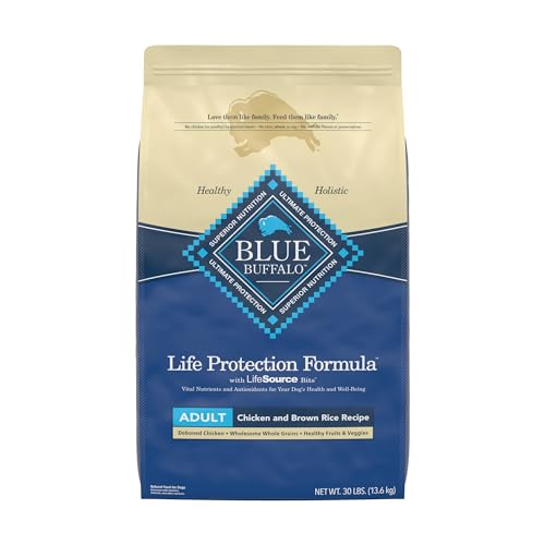 Blue Buffalo Life Protection Formula Natural Adult Dry Dog Food, Chicken and Brown Rice 30-lb