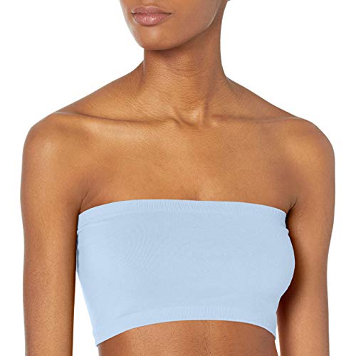 skinnytees - Women's Solid Bandeau, Baby Blue, One Size