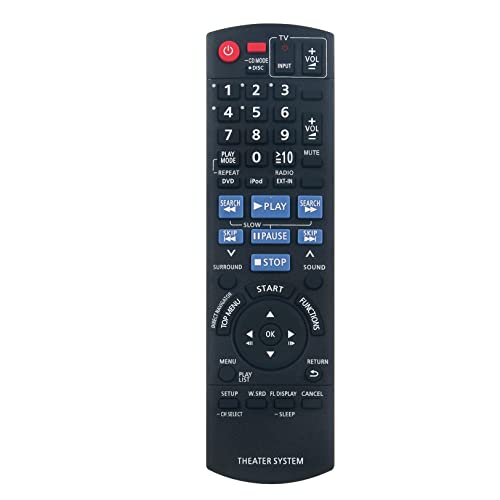 AIDITIYMI N2QAYB000359 Replacement Remote Control Compatible with Panasonic DVD Home Theater Sound System SA-PT770 SC-PT770 SAPT670 SAPT673 SC-PT670 SC-PT673