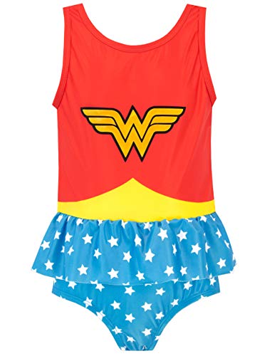 DC Comics Girls' Wonder Woman Swimsuit Size 5 Mutlicolored Multicolored