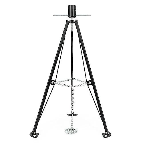 Camco Eaz-Lift Camper/RV 5th Wheel King Pin Tripod Stabilizer | Features Adjustable Height from 38.5' to 50' & 5,000 lb Certified Load Capacity | Folds for Easy RV Storage and Organization (48855)