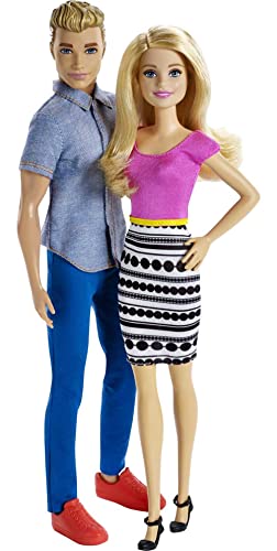 Barbie Dolls, Barbie and Ken Doll 2-Pack Featuring Blonde Hair and Bright Colorful Clothes, Kids Toys (Amazon Exclusive)