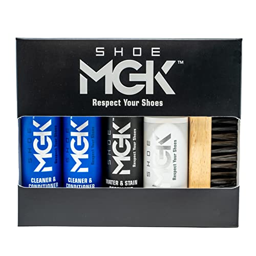 Shoe MGK MVP Shoe Cleaner Kit Cleaner & Conditioner, Water & Stain Repellent, and White Touch Up for cleaning Athletic Shoes, White Shoes, Sneakers, Tennis Shoes, and Cleats.