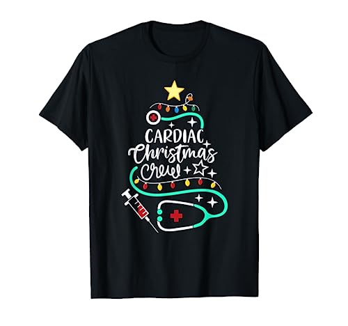 Cardiac Christmas Crew Cardiac Nurse Cardiac Techs Secretary T-Shirt