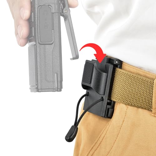 iGuerburn Tactical Radio Holder Duty Belt Accessories for 1.5'/1.75'/2' Belts, Radio Holster for Duty Belt Walkie Talkie Clip Law Enforcement Accessories for Motorola, BaoFeng, Midland, Hytera Radios