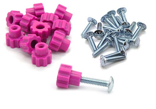 Pet Carrier Fasteners - Pink 16 Pack (Short 7/8' Bolts)