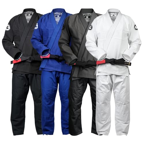 Gold BJJ Foundation Gi - Pearl Weave Jiu Jitsu Gi for Men and Women - IBJJF Competition Legal BJJ Gi (White, A3)