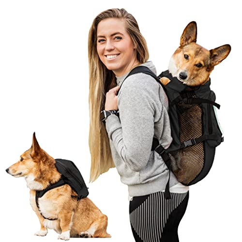 K9 Sport Sack Walk-On | Dog Carrier Dog Backpack with Harness & Storage (Medium, Anthracite Black)