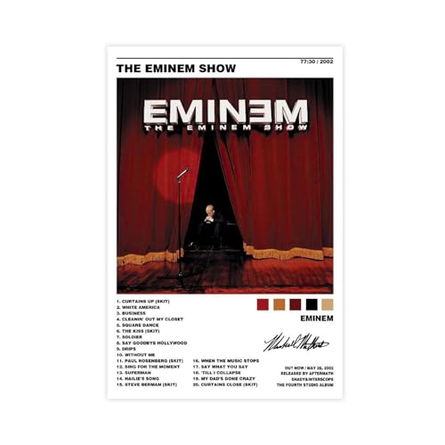 Evryywaa Eminem Poster The Eminem Show Rapper Music Album Canvas Poster 12x18inch Unframed