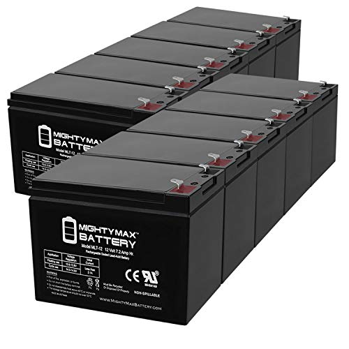 Mighty Max Battery 12V 7Ah SLA Replacement Battery compatible with Sigmas SP12-7.5 - 10 Pack