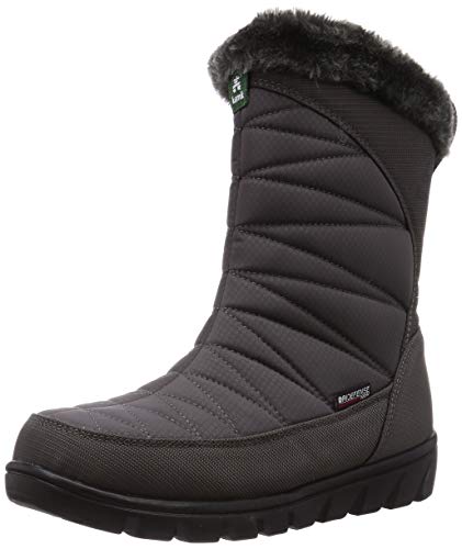Kamik womens Hannah Zip Snow Boot, Black, 8 Wide US