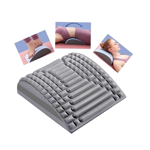 Glaric Refresh - Neck and Back Stretcher, 2023 New Back Neck Cracker for Lower Back Pain Relief Multi-Level Adjustable Spine Board for Herniated Disc, Sciatica, Scoliosis(Grey)