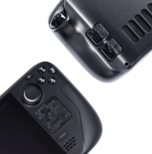 Touchpad Protector steam deck, Touch Pads and Back Buttons Protective skin texture sticker for steam deck touch Trackpads, High end textured grip skin Luck&Link(Honeycomb - Black)