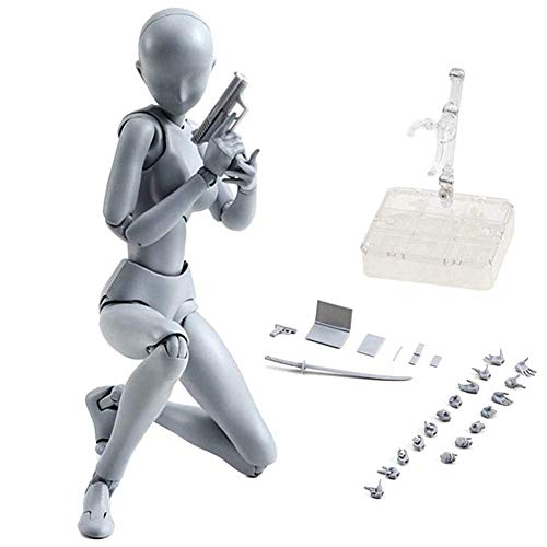 Action Figures Body-Kun DX & Body-Chan DX PVC Model SHF Children Kids Collector Toy Gift, Drawing Mannequin Figure Models for Artists