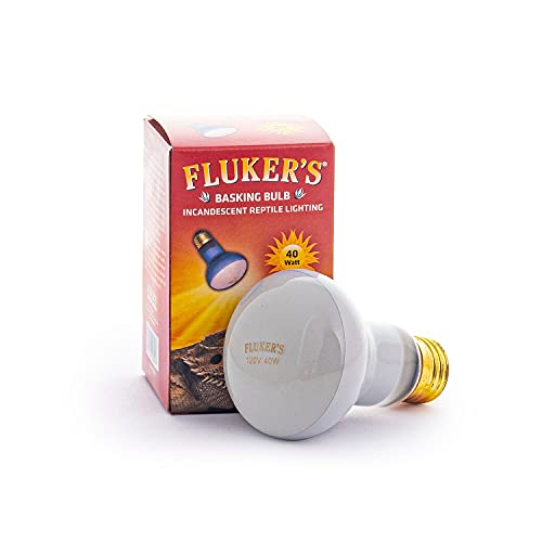 Fluker's Incandescent Basking Spotlight Bulbs for Reptiles Tanks, Reptile Heat Lamp Bulbs for Infrared Light, 40-Watt