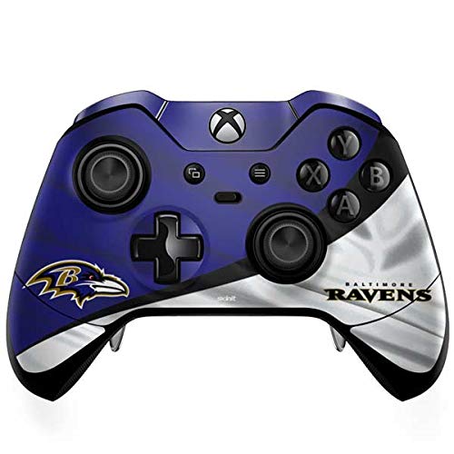 Skinit Decal Gaming Skin Compatible with Xbox One Elite Controller - Officially Licensed NFL Baltimore Ravens Design