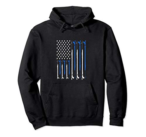 Spearfishing American USA Flag Freediving Fishing Pullover Hoodie