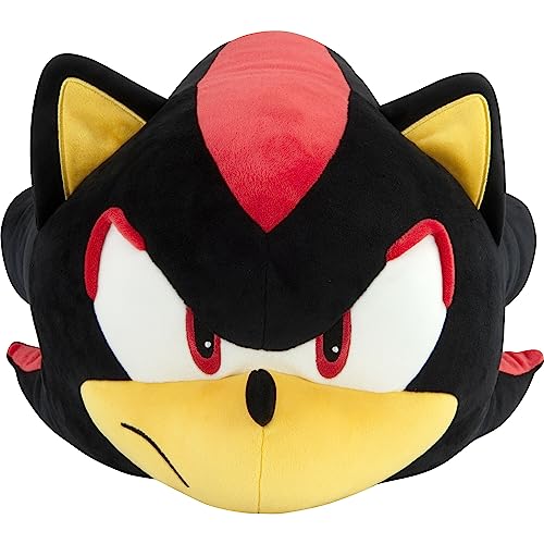 Club Mocchi-Mocchi- Sonic the Hedgehog Plush - Shadow the Hedgehog Plushie - Squishy Collectible Sonic Toys - Sonic Stuffed Animals and Gifts - Cute Plushies and Sonic Room Decor - 15 inch
