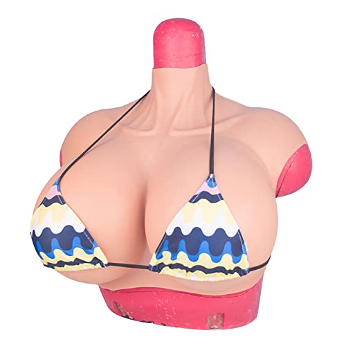 XSWL Realistic Huge Boobs K Cup Silicone Breast Forms Breastplate Enhancer for Drag Queen Shemale Crossdresser Transgender,Color 1,Cotton
