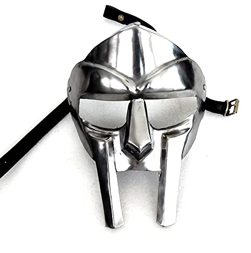 ALADEAN MF Doom Gladiator Face Mask Fantasy Party Costume Roman Gladiators Arena Maximus Helmet mf doom Movie viking Prop (Gladiator Mask)