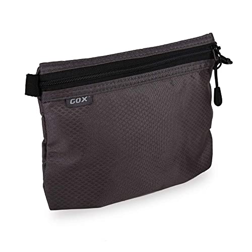 GOX Small Toiletry Bag for Men Bulk Cosmetic Bag Dopp Kit Carry On Zipper Pouch Organization Nylon Packing Sack Waterproof(Grey)