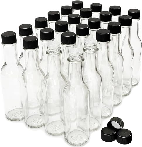 nicebottles Hot Sauce Bottles, 5 Oz - 24 Pack