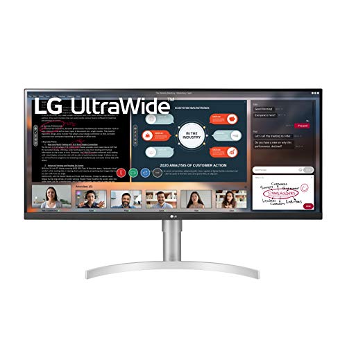 LG 34WN650-W UltraWide Monitor 34' 21:9 FHD (2560 x 1080) IPS Display, VESA DisplayHDR 400, AMD FreeSync, 3-Side Virtually Borderless Design - Silver