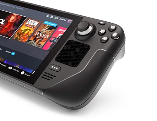 Ecomaholics Premium touch experince enhancer skin film touchpad trackpad protector for steam deck , Add style , comfirt , texture and fashion to your steam deck (Black Hex)