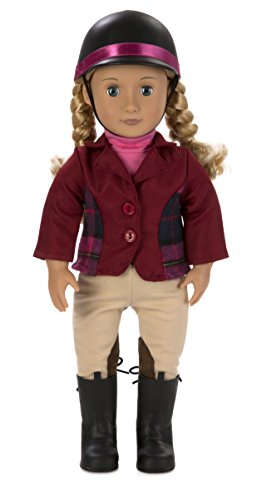 Our Generation Doll by Battat- Lily Anna 18' Deluxe Posable Equestrian Horse Riding Doll with Book & Accessories- for Ages 3 & Up