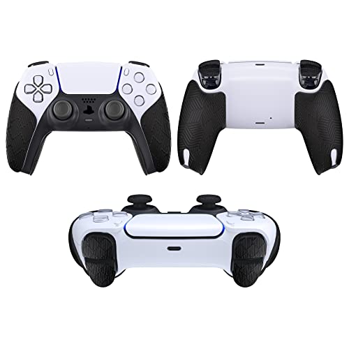 eXtremeRate PlayVital Anti-Slip Silicone Controller Grip Tape for ps5 Controller, Sweat-Absorbent Handle Grips for ps5 Controller with Shoulder Button Trigger Stickers Set - Black