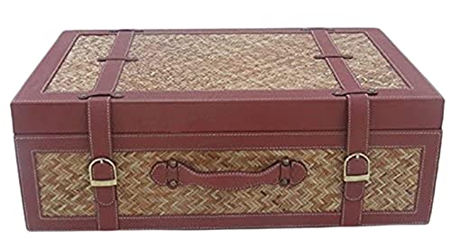 Vintage Decor Old-Fashioned Suitcase/Decorative Box with Straps