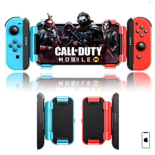 arVin Switch Joycon Controller Holder for iPhone iOS 16.0+System, N-Switch Joy Con Grip Clamp Mobile Phone Gamepad Bracket Clip for iPhone 14/14 Plus/14 Pro/14 Pro Max/13/12/11/X -Not for Android