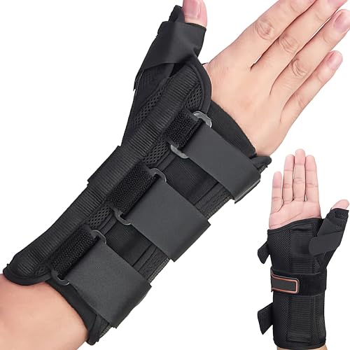 Medibot Wrist Brace & Thumb Spica Splint, for De Quervain's Tenosynovitis, Tendonitis, Carpal Tunnel & Arthritis Wrist Support Thumb Splint (Left Hand - Large)