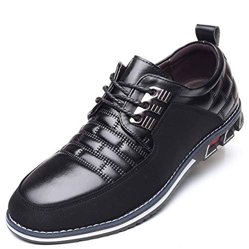 COSIDRAM Men Casual Shoes Fashion Business Luxury Dress Shoes Office Loafers Flats Sneakers for Male Black 10