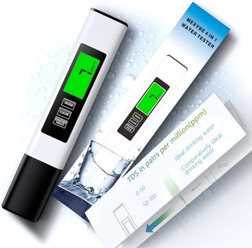 2024 All-New 4 in 1 Tds Meter Digital Water Tester - Accurate and Reliable TDS EC & Temperature(°C,°F) Meter - 0-9990ppm Turbidity Meters - Professional Testing for Drinking Water, RO/DI System, etc.
