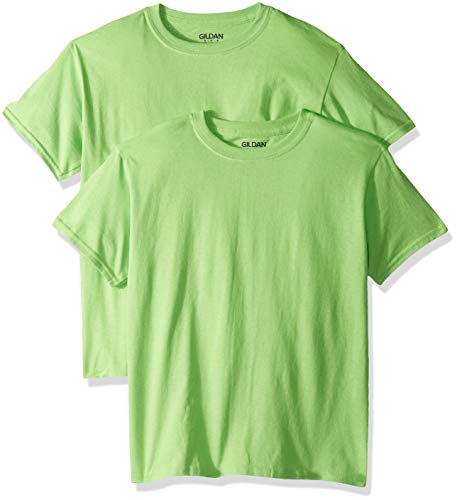 Gildan Youth Heavy Cotton T-Shirt, Style G5000B, 2-Pack, Lime, X-Small