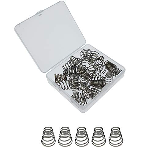 Kasteco 30 Pack 304 Stainless Steel Universal Quick Release Bike Wheel Skewer Springs with Storage Box