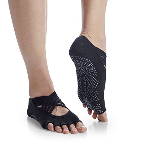 Gaiam Womens Studio Yoga Socks, Black/Grey (Studio)