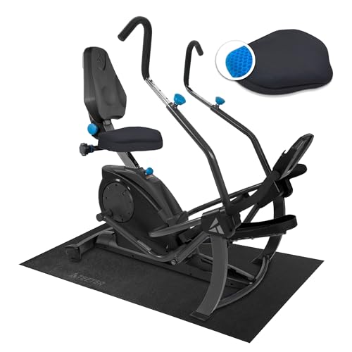 Teeter FreeStep LT3 - Recumbent Cross Trainer and Elliptical (LT3 + Mat + Gel Seat Bundle)