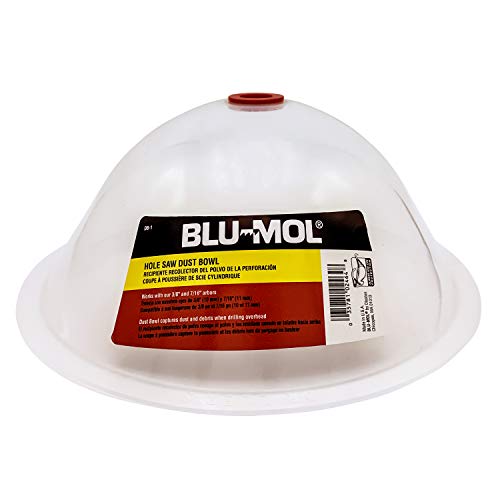 Disston E0215000 Blu-Mol RemGrit Hole Saw Accessories Silicone Dust Bowl, for Installing Recessed Lights and Works With All Hole Saws compatible with Fiberglass, Clear