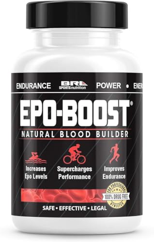 EPO-BOOST Natural Blood Builder Iron Supplement. RBC Support Made in USA with Echinacea & Dandelion Root helping VO2 Max, Energy, Endurance (1-Pack)